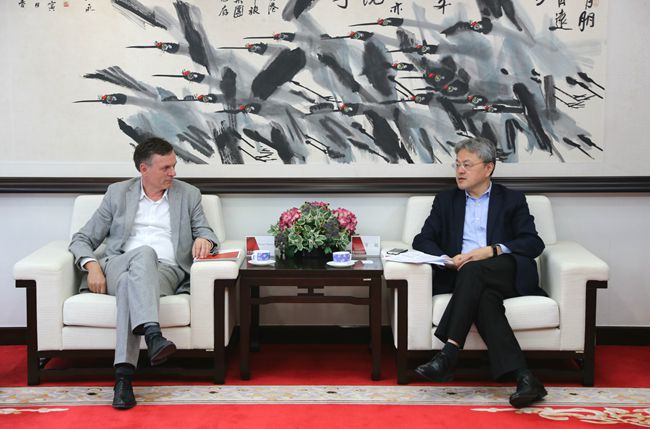 萬敏董事長會見嘉年華集團亞洲首席執(zhí)行官Michael Thamm一行（圖）